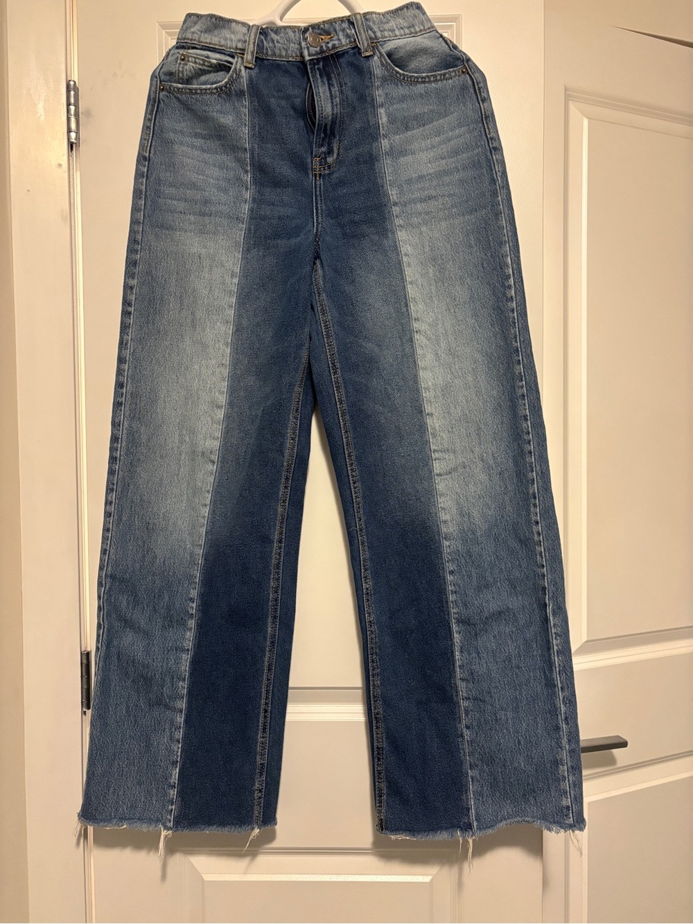 Cello Two-Tone Blue Wide-Leg Jeans